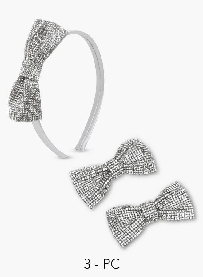 Flora Bella By Shoexpress Pack Of 3 Hairband With Bow Embellishment Ramadan Collections